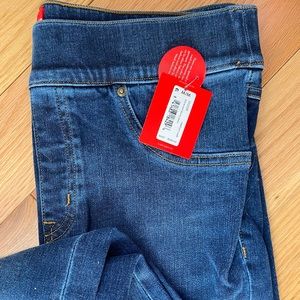 SPANX Distressed Ankle Skinny Jeans, Medium Wash size M